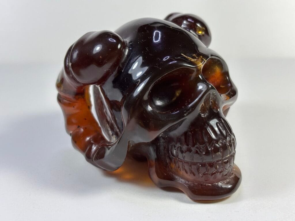 saharagems blue amber sumatra indonesia skull 2
