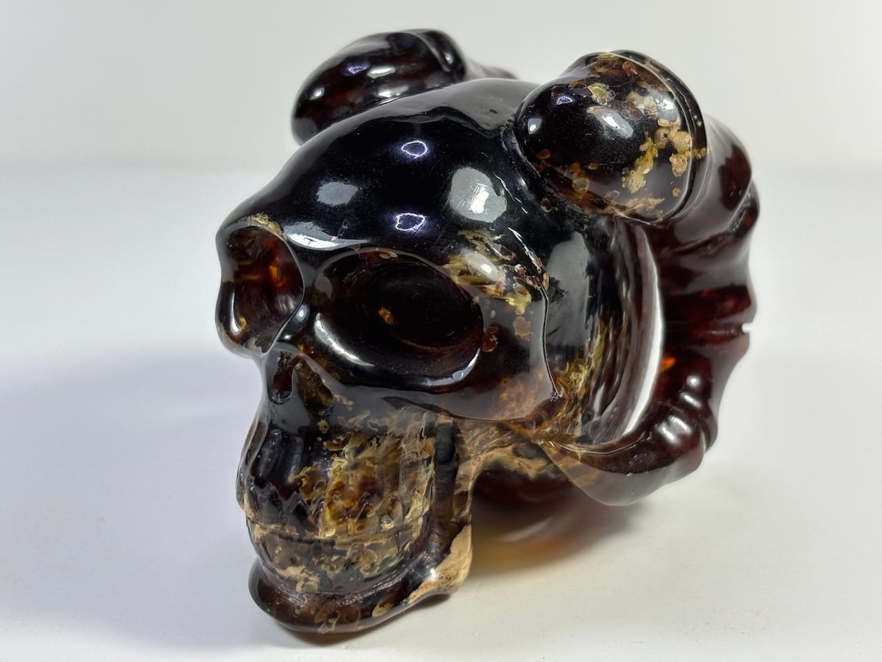 saharagems blue amber sumatra indonesia skull 7